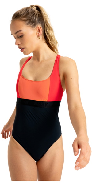 2025 Roxy Womens Active Colorblock One Piece ERJX103711 - Anthracite